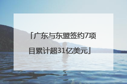 广东与东盟签约7项目累计超31亿美元